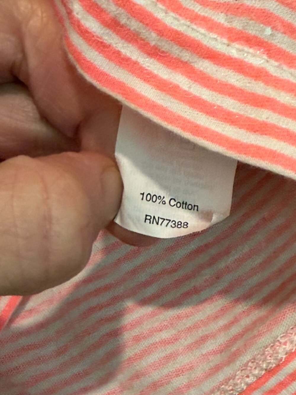 J. Crew Pink Striped Sequin Henley Tank Top Size L Cotton Summer - Picture 5 of 6